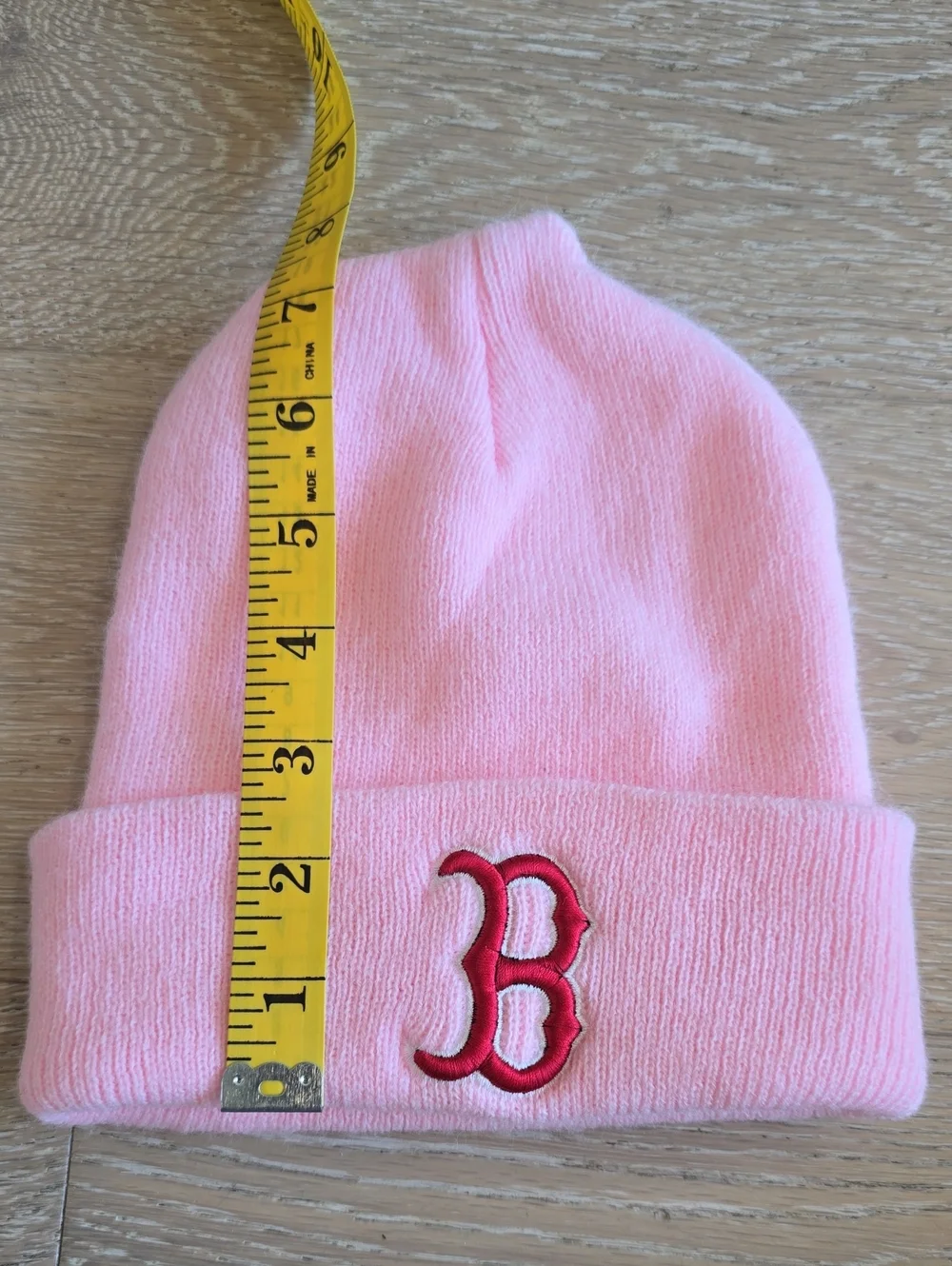 Boston Red Sox MLB Pink Beanie and Pink Embroidered 'B' Plush Bear Set
